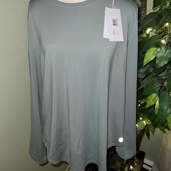 JOHNNY WAS CALME Effect Long Sleeve Mesh Yoke Tee Size XXL NWT - Picture 3 of 7